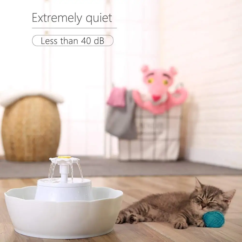 Pet Fountain Cat водный диспенсер светодиодный осветительный прибор 2.3л кошачий фонтан