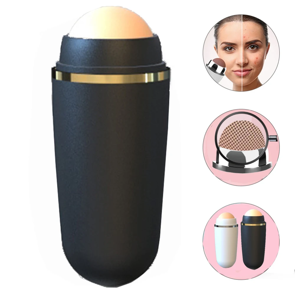 

Face Oil Absorbing Roller Volcanic Stone ReusableRemover Face T-zone Oil Removing Rolling Stick Ball Facial Skincare Tool