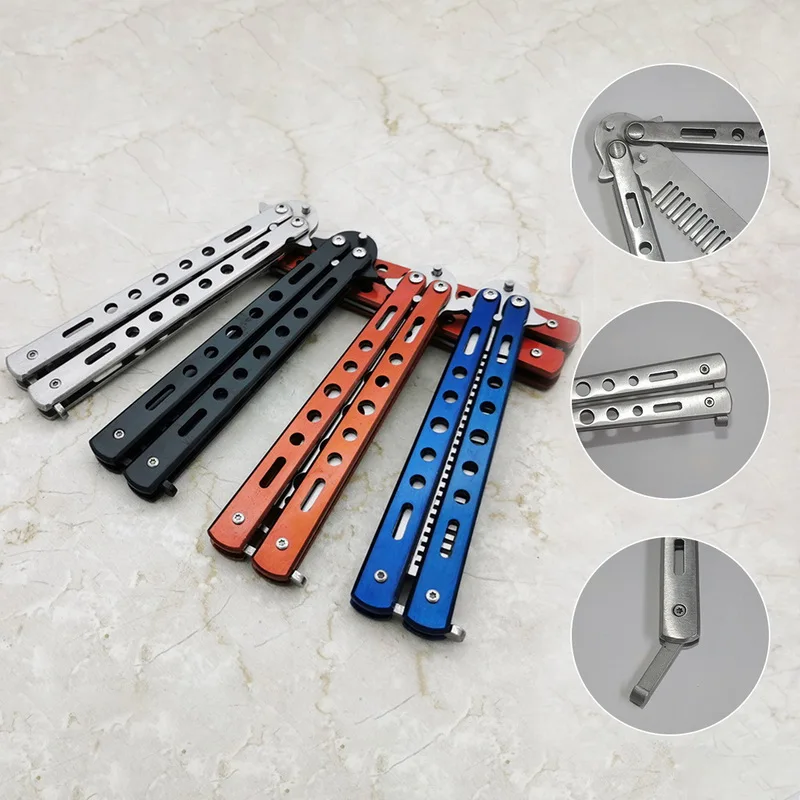 Нож в форме бабочки с тупым лезвием инструмент для Balisong Trainer тренировочная