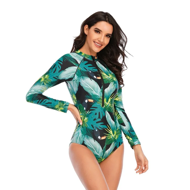 

surfsuit sunscreen swimsuit Waist Bikini Swimwear Push Up Bikini Set Biquini Summer Beach banador traje de bano Maillot de bain