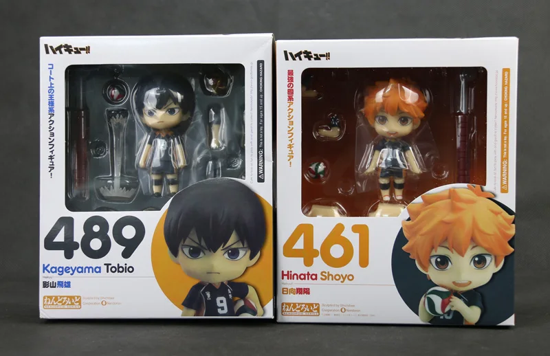 

2 шт., спортивный волейбол, комикс, Аниме Haikyuu! Tobio Kageyama Shoyo Hinata 489 461 мини Экшн-фигурка милая игрушка