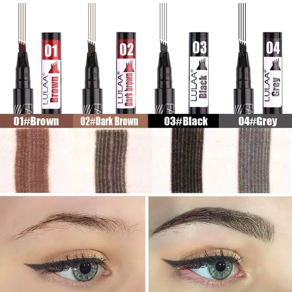 Карандаш для бровей 4 насадки стойкий водостойкий | Красота и здоровье