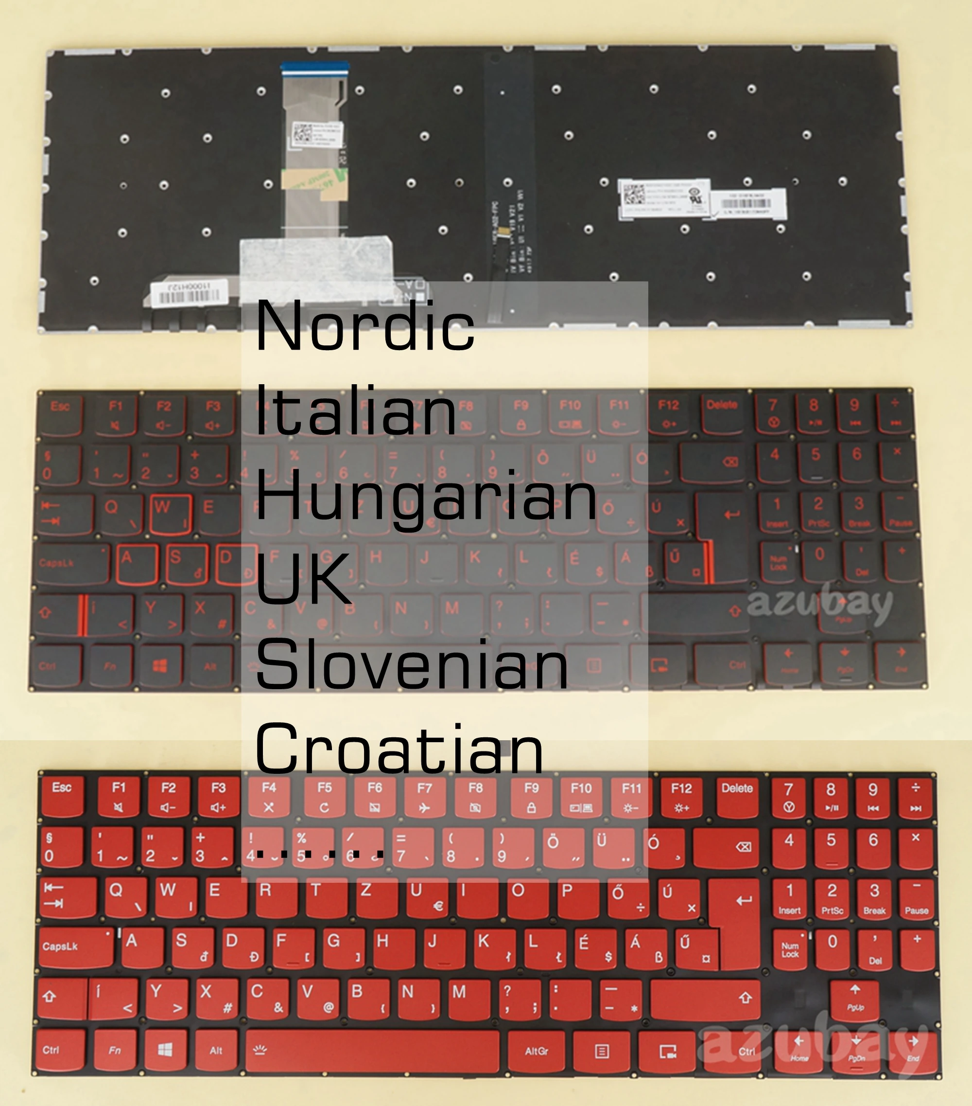 

Nordic Italian Hungarian Keyboard for Lenovo Legion Y520-15IKB Y520-15IKBA Y520-15IKBM Y520-15IKBN, Y720 Y720-15IKB Backlit Red