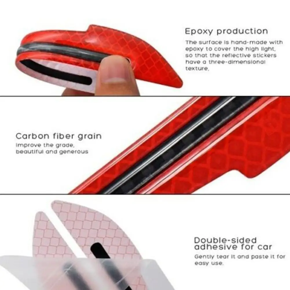 

Two-one-selling car reflective warning stickers, reflective strips, car door anti-collision strips, car mirror decorations