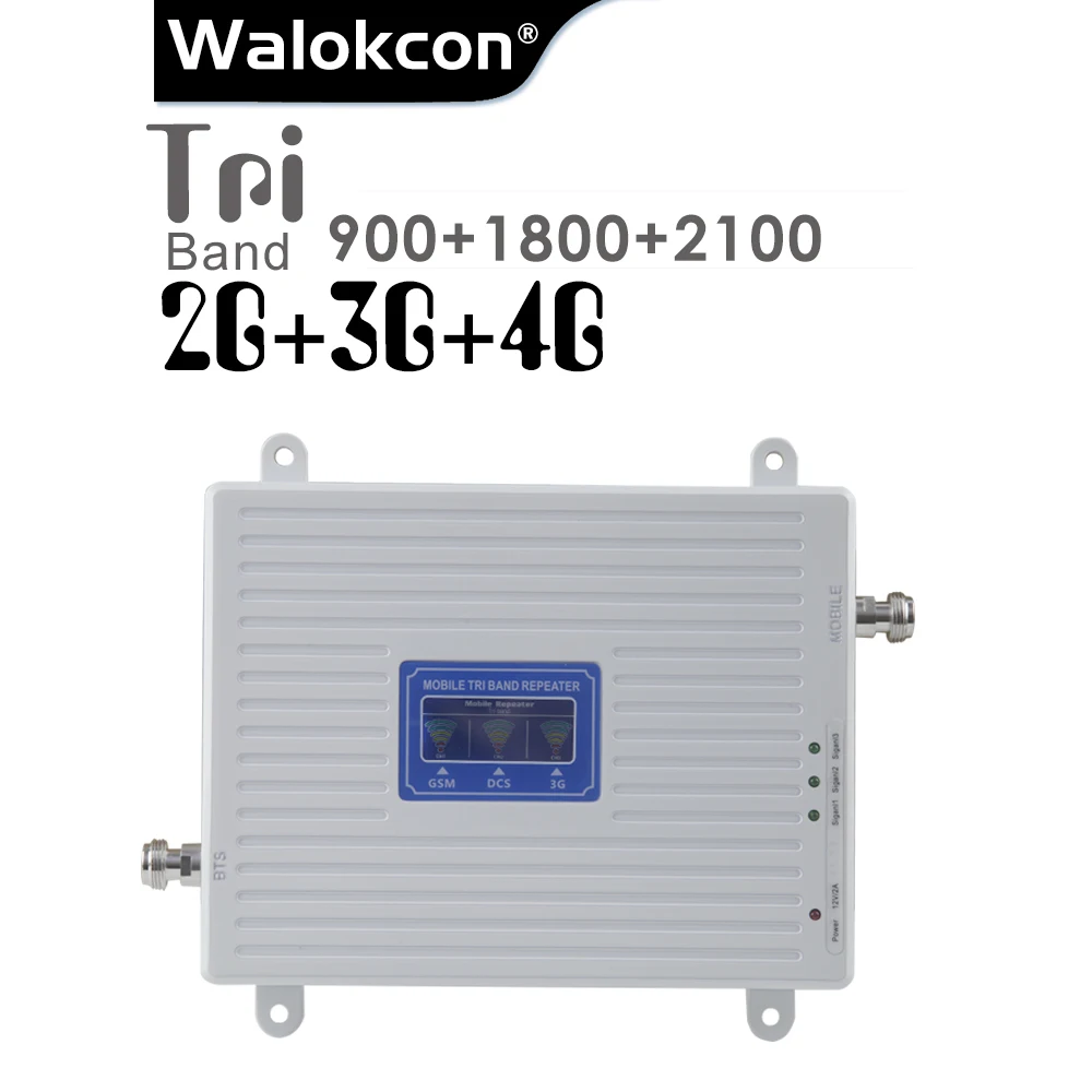 2G 3G 4G трехполосный мобильный усилитель GSM 900 DCS 1800 WCDMA 2100 mhz ретранслятор сигнала UMTS