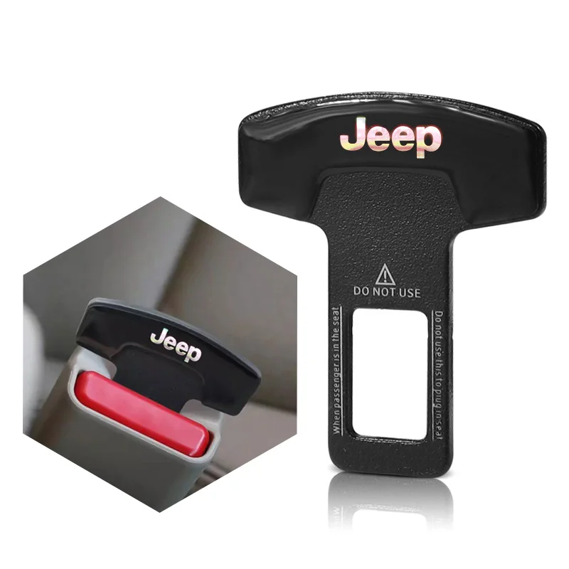 Металлическая Эмблема автомобиля зажим для ремня безопасности Jeep Compass Renegade Wrangler