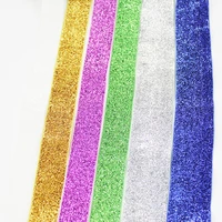 10 yards 58 16mm colorful elastic stretch glitter velvet ribbon metallic webbing decoration tape%ef%bc%8812 colors%ef%bc%89