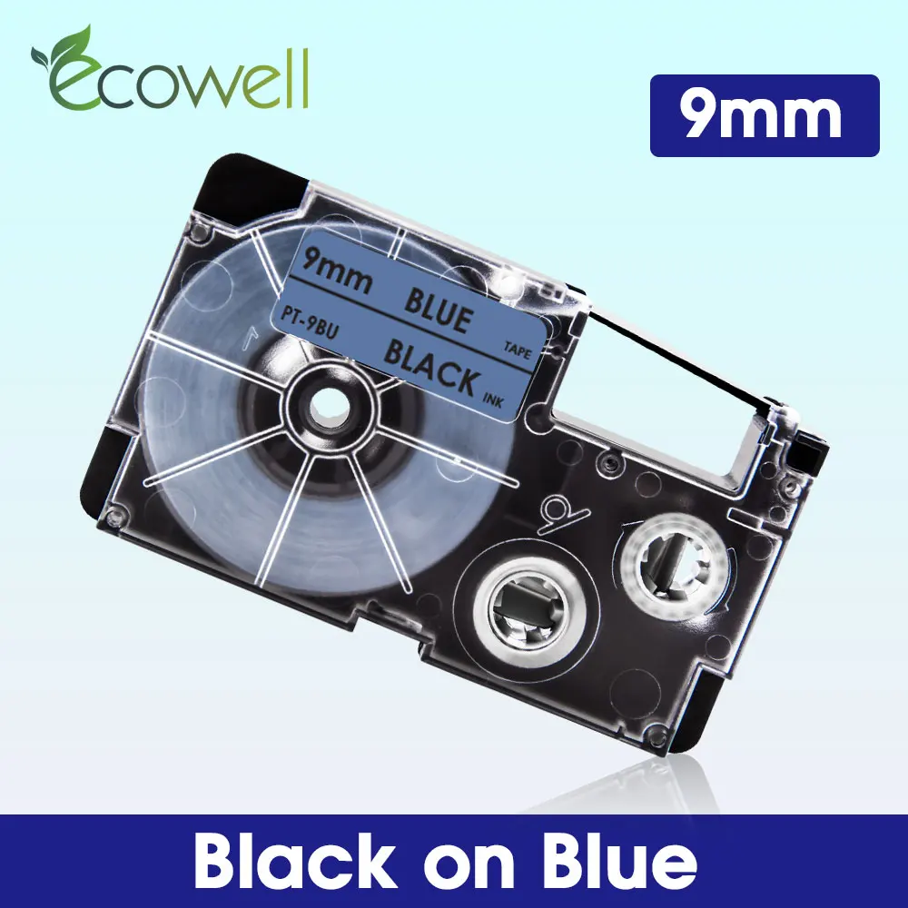 

Ecowell 1 шт. XR-9BU черный на голубом Совместимость 12 мм объектива с оптическими зумом Casio запечатанных лент для XR9BU XR 9BU для объектива с оптическим...