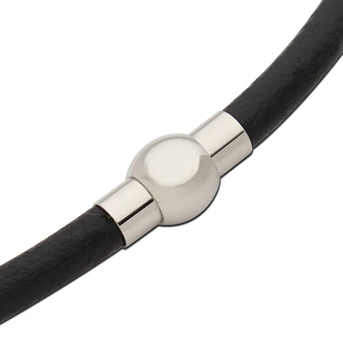 

2pc only Silver Tone 316L Stainless Steel Magnetic End Caps Fits for 5mm Round Leather Cord Bracelets Clasps Connectors