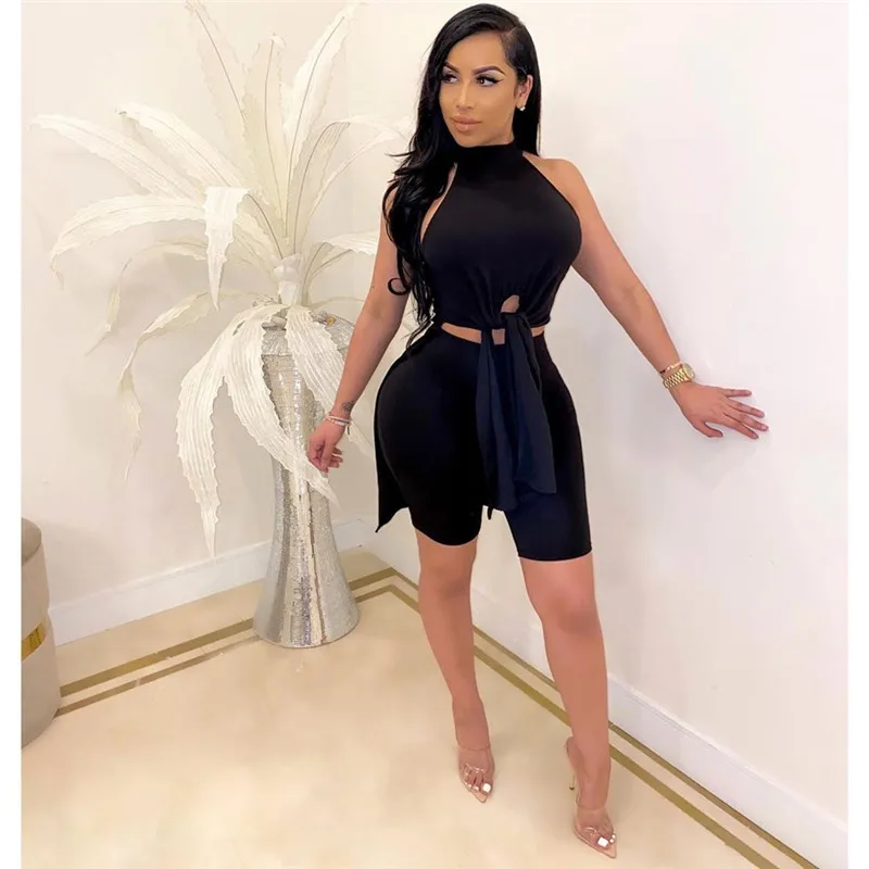 Doyerl Женский комплект из двух предметов цветочный сетчатый топ и шорты с вырезами