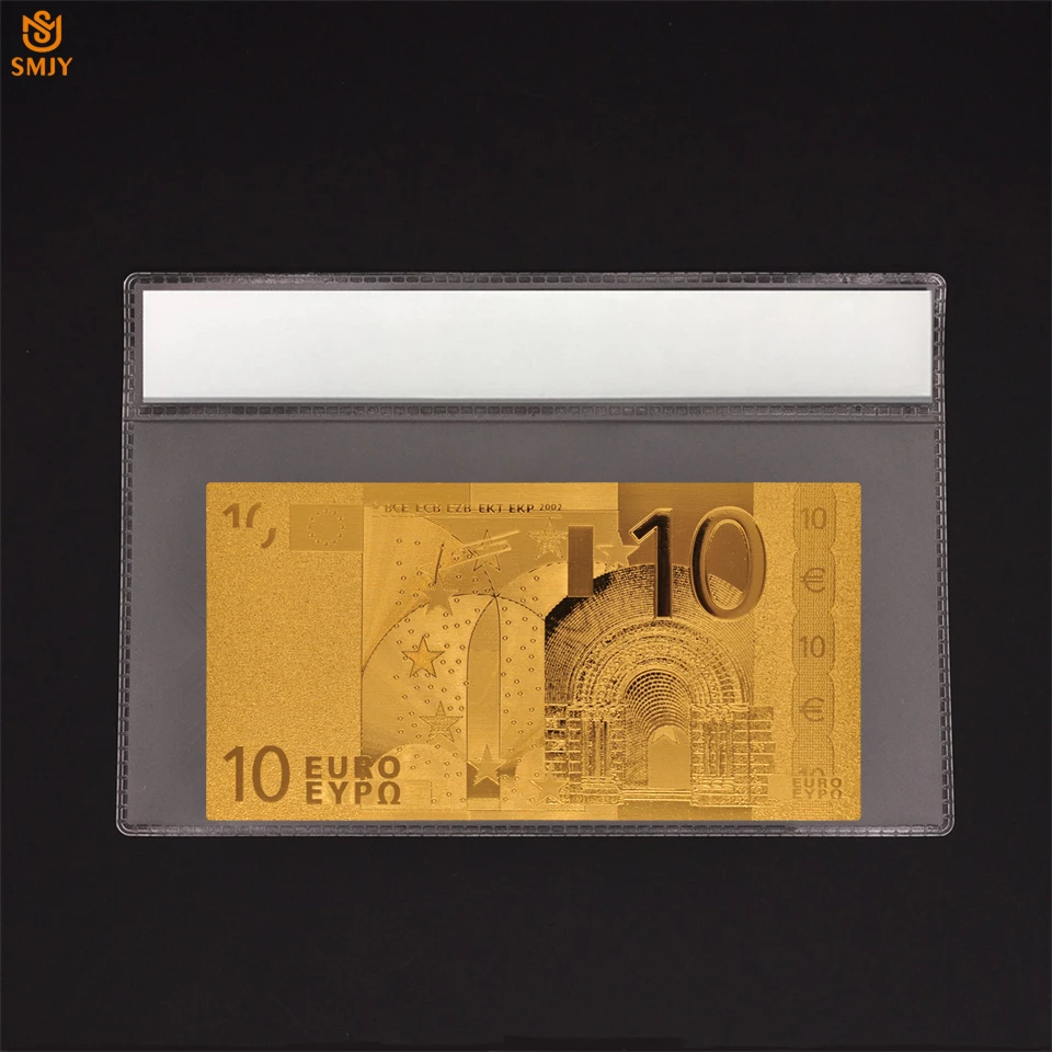 Водонепроницаемая и антикоррозивная Европейская Золотая банкнота 10 европейских