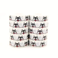 10pcslot 15mm x 10m cute siberian husky dog paws up wall cartoon washi tape scrapbook paper masking adhesive washi tape set