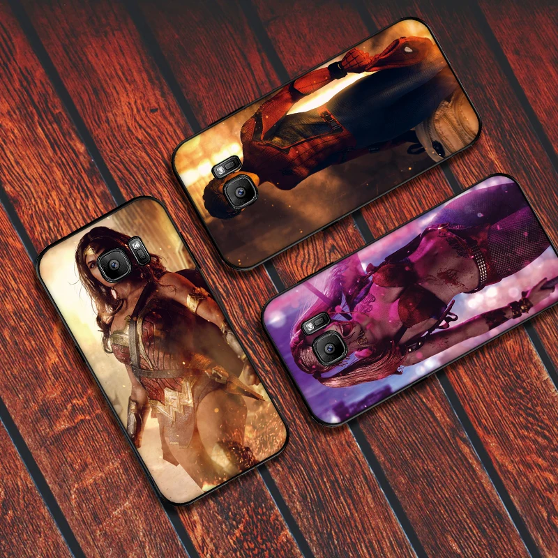 Luxury Black Case For Samsung A3 4 5 6 plus A8 9 A10 A20 30 A40 50 A60 A70 2017 M40 J6 Cover Marvel groot captain marvel | Мобильные