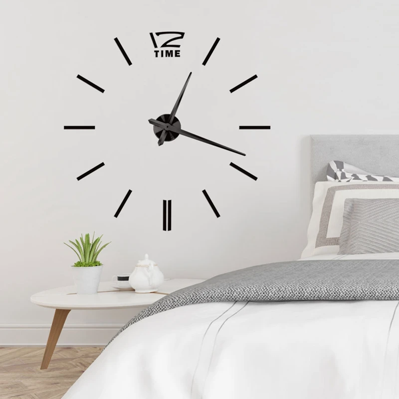 Современные большие роскошные 3D настенные часы сделай сам домашний декор