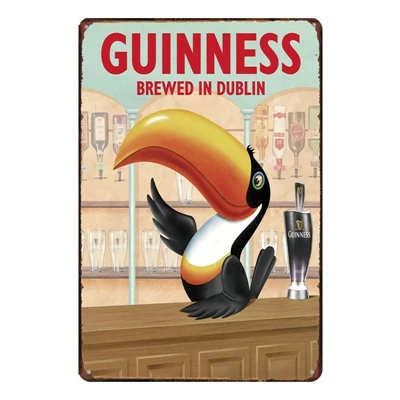 Guinness винтажные металлические бляшки настенный кухонный арт для вечеринки Дома