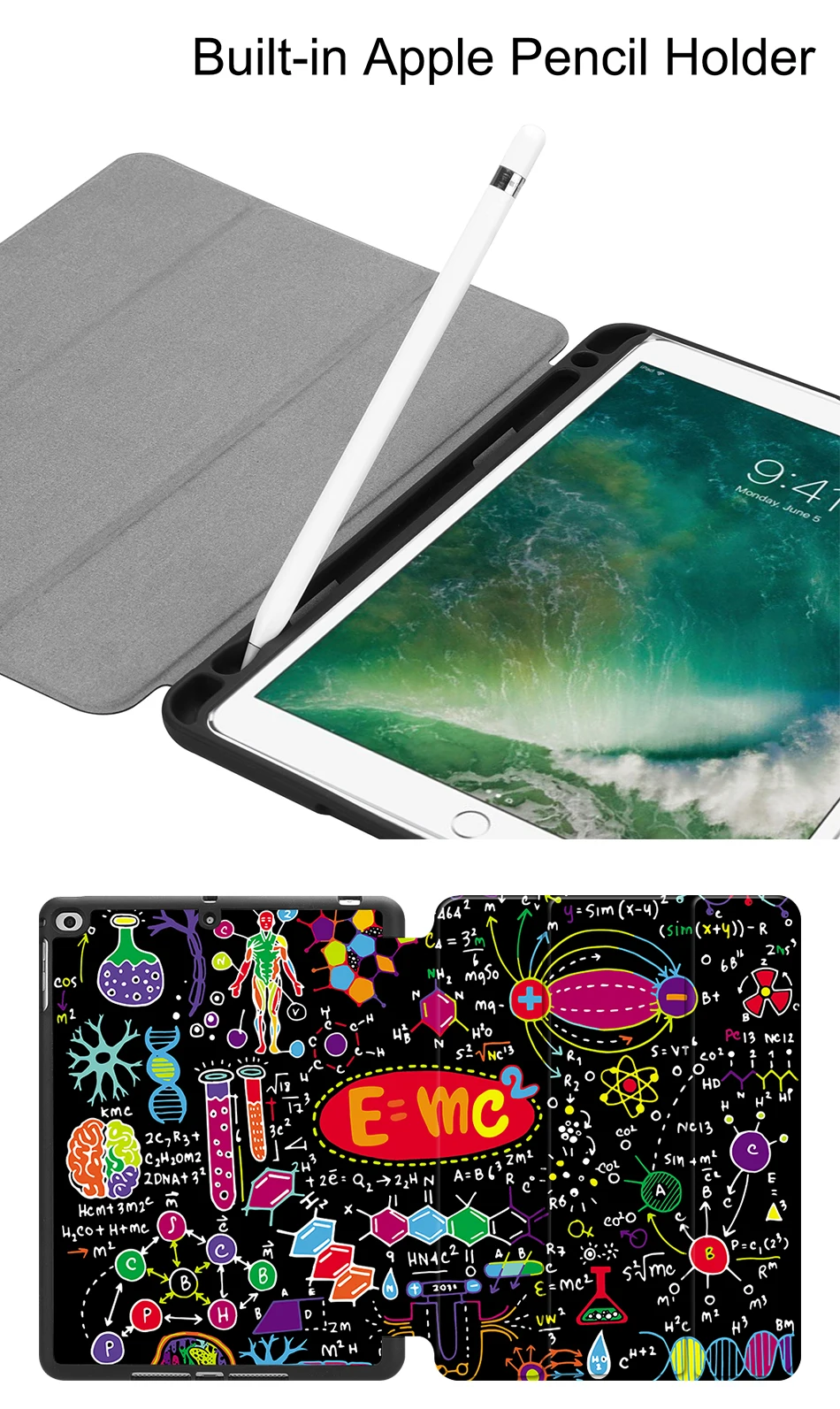 MTT Чехол для iPad 9,7 дюймов Мягкий ТПУ задняя крышка из искусственной кожи откидной смарт-чехол для iPad Air 1 Air 2 Авто Режим сна/пробуждения