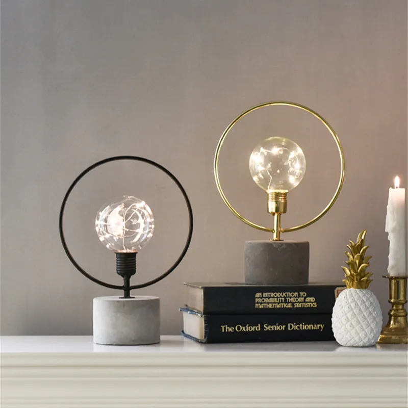 Светодиодная декоративная лампа креативный металлический геометрический