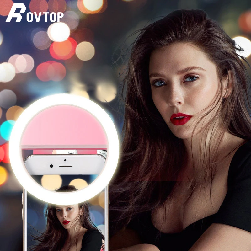 Светодиодный кольцевой светильник Rovtop для селфи с зарядкой от USB дополнительный