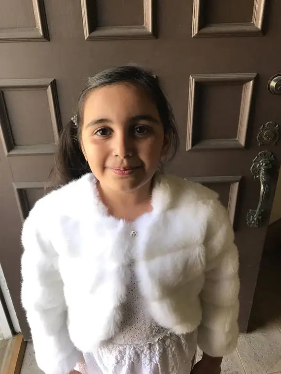 Новинка зимняя накидка с длинными рукавами для малышей теплая свадебной