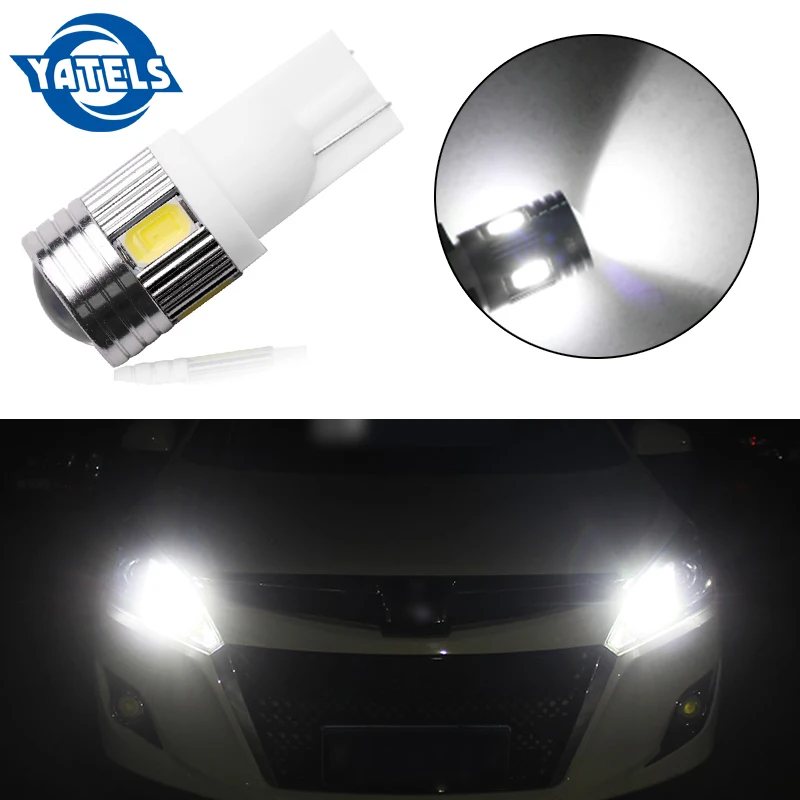 1 PCS T10 LED W5W high power 6 5630 SMD 168 194 2825 bulb lights parking license plate position auto part | Автомобили и