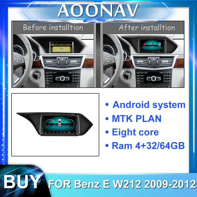 

2din android автомобильный Радио мультимедийный плеер для-Benz E W212 2009-2012 автомобильный Стерео Авторадио сенсорный экран GPS навигация головное устр...