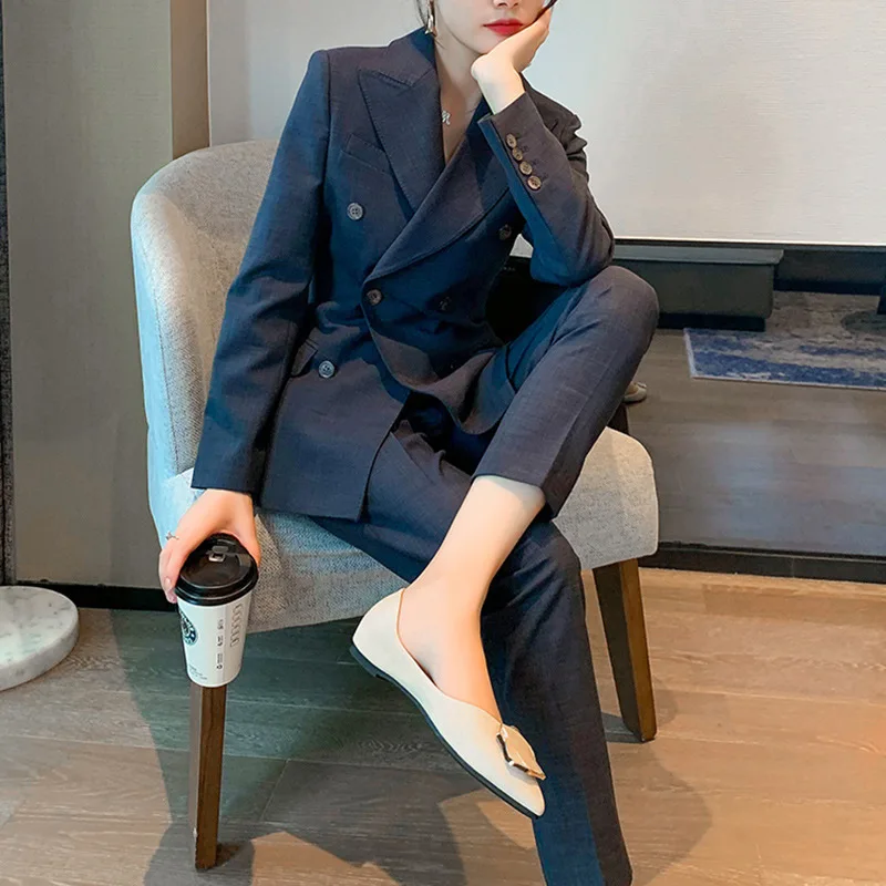 

Ladies Professional Suit + Pants Women 2021 New Autumn Commuter Jacket Women's Two-piece Suit