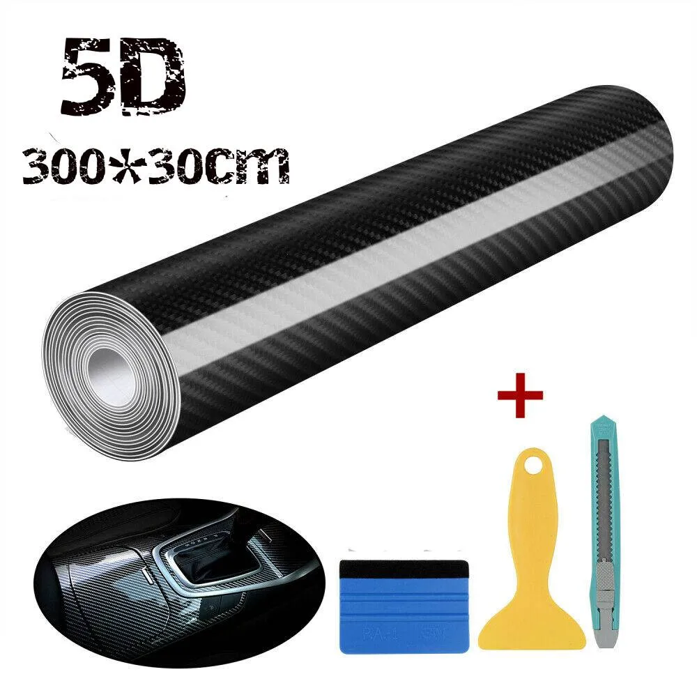 

+ 3*Tools Car 300x30cm Vinyl Sticker Accessories Carbon Fiber Heat Resistant