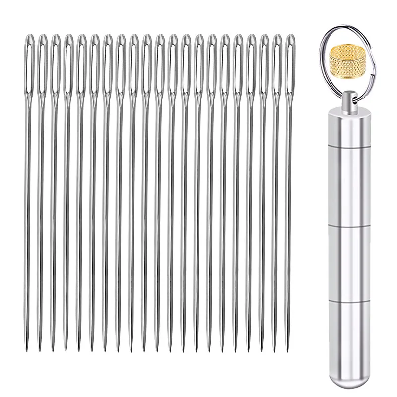 

Nonvor 21pcs Large Eye Needles Craft Embroidery Tapestry Home Wool DIY Leather Hand Sewing Accessories Needle Tools