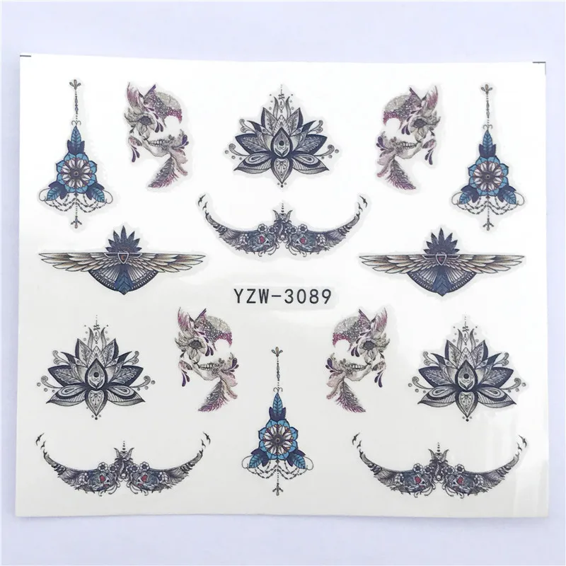 Наклейка для ногтей художественное украшение слайдер цветок лотоса Мандала