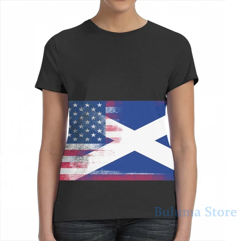 Хлопковая футболка для мужчин и женщин модная рубашка с американской половиной
