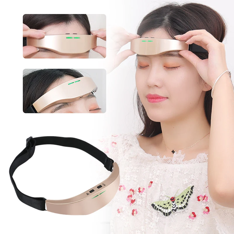 Electric Head Massager Sleep Monitor Migraine Relief Insomnia Therapy Release Stress Device Sleeping | Красота и здоровье