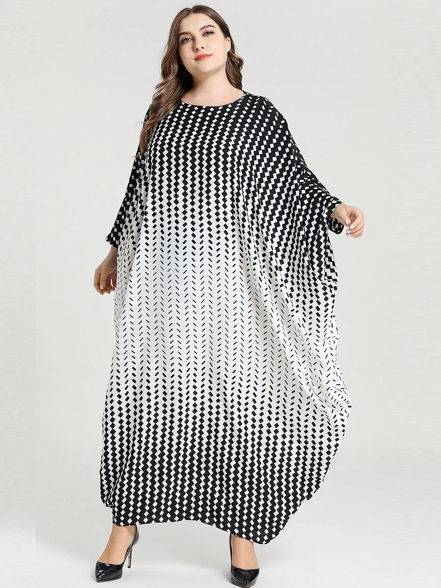 

Bat Sleeve Loose Hijab Dress Women Muslim Clothes Oversized Robe Longue Vestidos Formais Turkey Kaftan Djellaba Femme Dresses