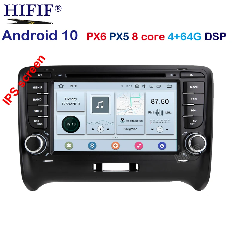 PX5 PX6 DSP IPS Android 10 0 2 DIN автомобильный DVD GPS для Audi TT MK2 8J 2006 2007 2008 2009 2010 2011 2012