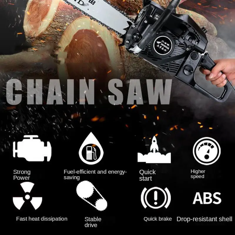 68cc chainsaw logging saw high-power small portable chain saw chain saw gasoline saw logging multi-function enlarge