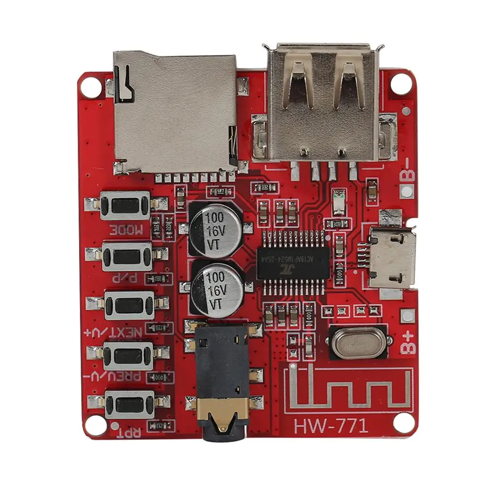 Bluetooth-compatible Audio Receiver Board USB TF Card Slot DIY Decoding Modified MP3 Module Lossless Car Speaker Amplifier | Электроника