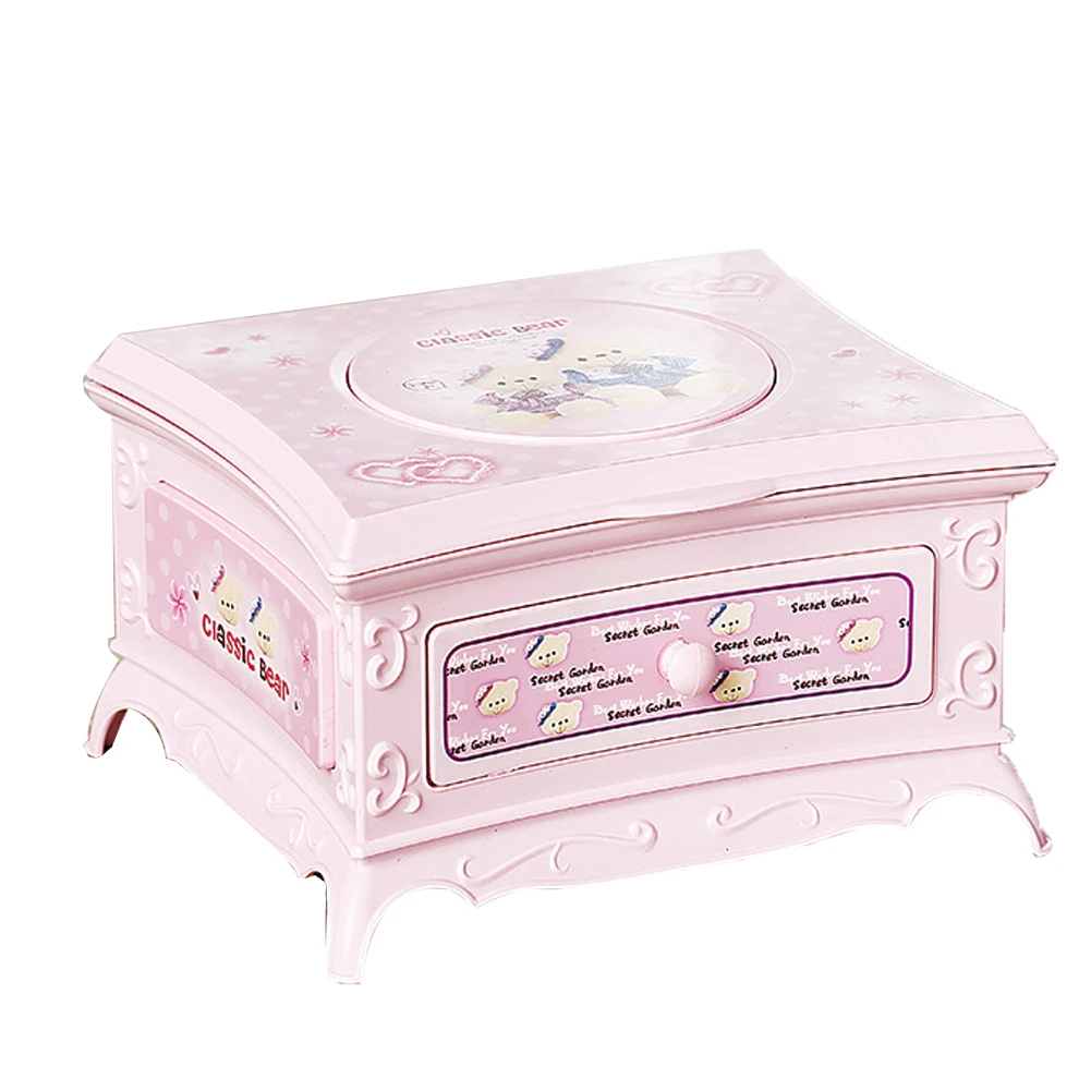 New Portable LED Lighted Mini Makeup Mirror Compact Drawer Dancing Ballerina Girl Music Box Kids Musical Gift Cosmetic | Красота и