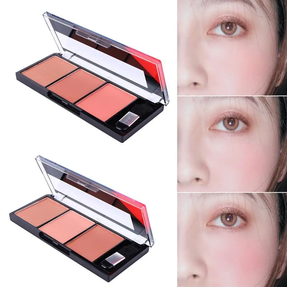 3 цвета румяна комбинированная пластина великолепный натуральный цвет общий