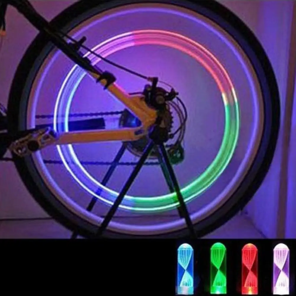 

1 Pair Bike Car Motorcycle Wheel Tire Valve Colorful LED Flash Lights Lamps