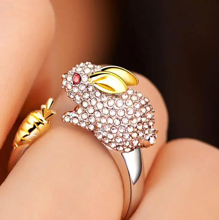 925 Серебряный Кристалл милая собака свинья кролик в форме обезьяны