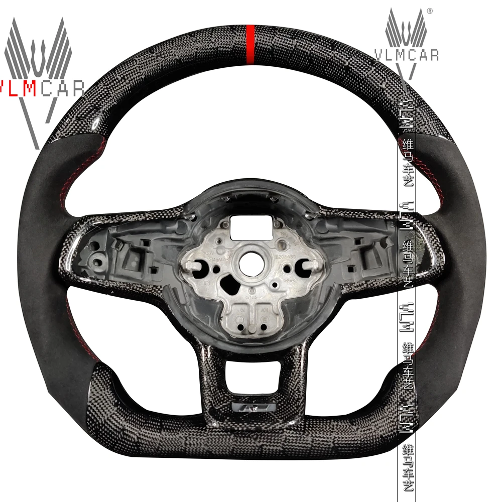 

VLMCAR Carbon Fiber Steering Wheel For Volkswagen Golf MK7 VW MK7GTI MK7R Hand Made LED Performance Private Customization