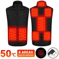 8 areas heated jacket heated usb battery powered self heated vest body warmer mens womens warm vest thermal winter clothing