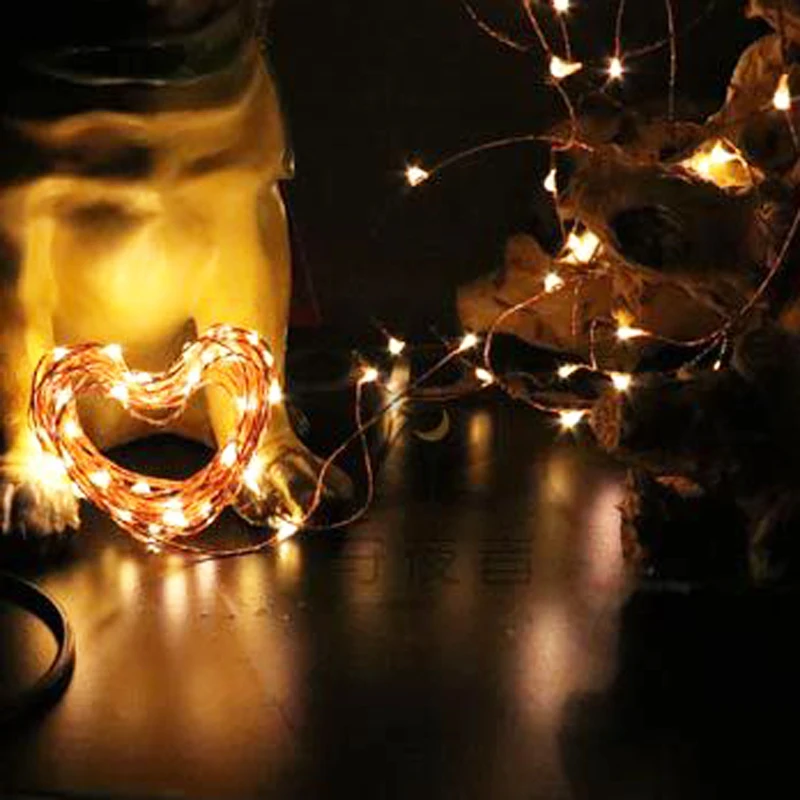 10 м 33 фута светодиодный медный светильник гирлянда мерцающие гирлянды на