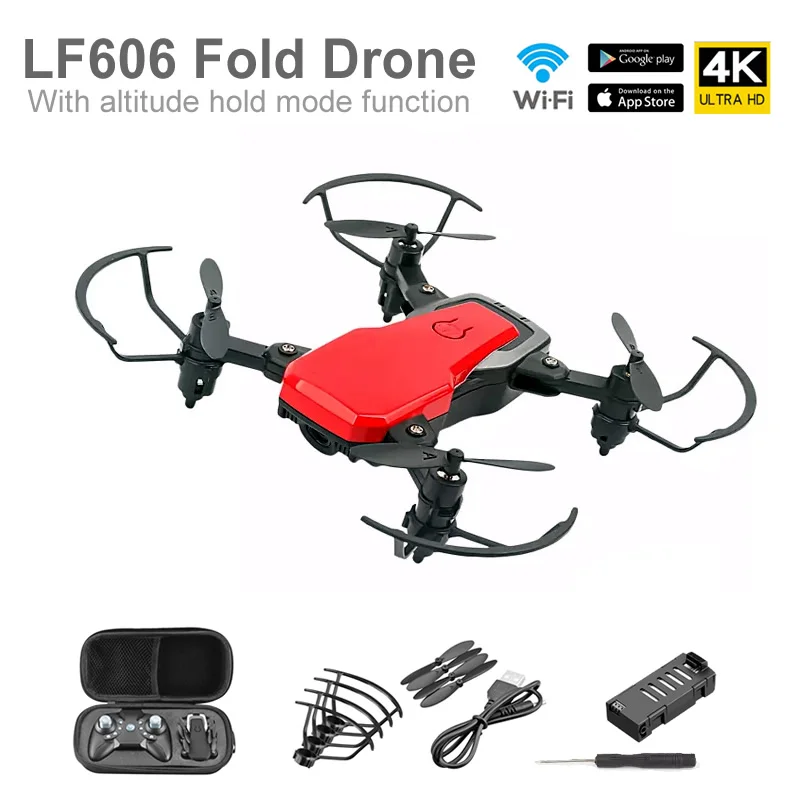 

LF606 Wifi FPV RC Drone 4k Camera Quadcopter Fixed Altitude Remote Control Aircraft Aerial Photography UAV Foldable Helicopter