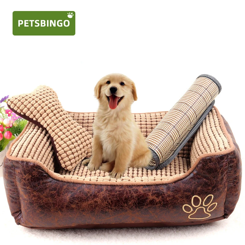 Лежанка для домашних животных съемное гнездо кошек из замши 40 кг|Дома конуры и