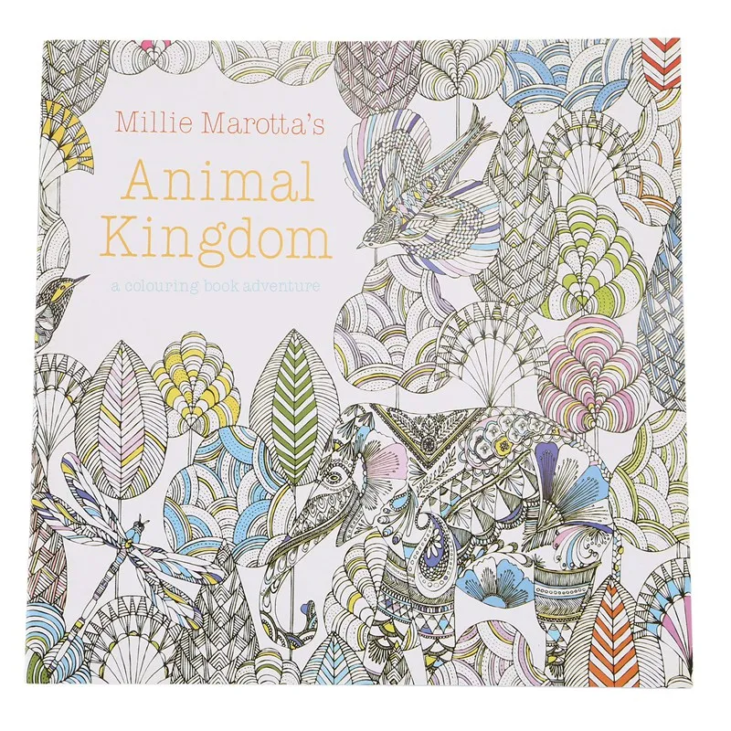 

Children Adult Animal Kingdom Treasure Hunt Coloring Painting Book