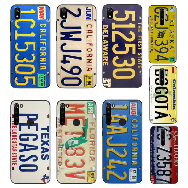 

YNDFCNB Famous Spanish license plate DIY phone Case cover Shell For Xiaomi Redmi Note8T 7 9 Pro 5A Redmi4X 5A 6A 6 7 8 5Plus
