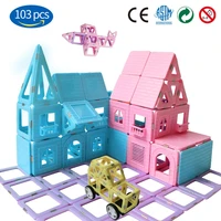 103 pcs big size designer magnetic tiles building blocks set magnetic construction set model game educational toys for children