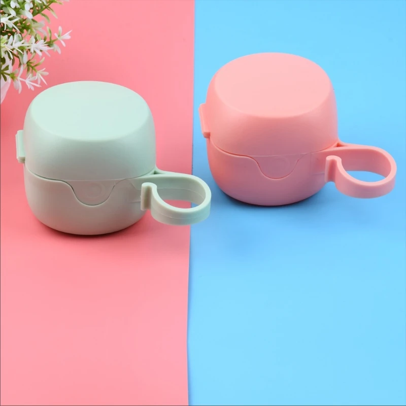 

D7WF Portable Pacifier Box Soother Container Plastic Holder Travel Dust Cover Teether Storage Case