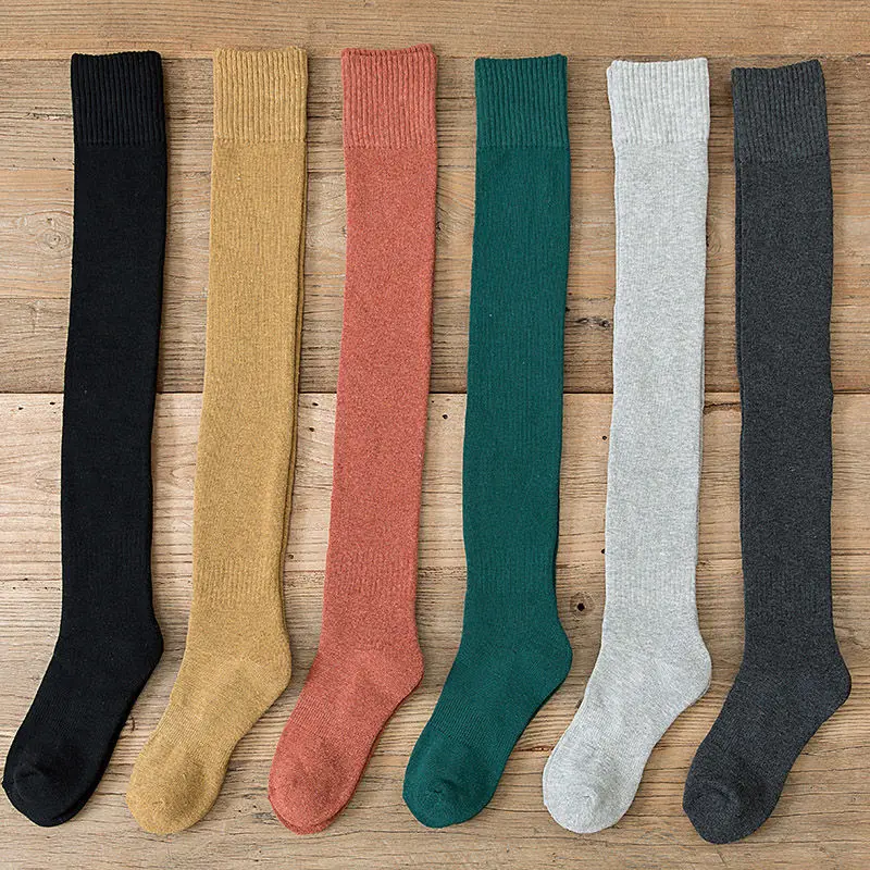 Women's Underwear Stockings Leg Warm Knee Socks Long Sexy Lingerie Solid Cotton Clothing Autumn Winter Stockings Thick Warmers