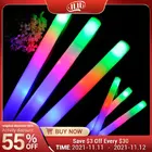 Светящиеся палочки 12153060 шт.лот, цветные светодиодные пенные палочки, светящиеся палочки, трубка для подвешивания, RGB-светодиод, светящиеся в темноте, вечерние